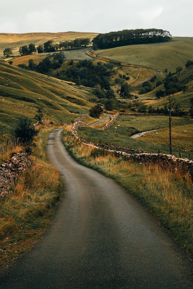 UK Open road countryside