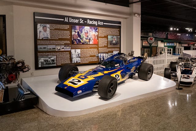 Race vehicles at the Museum of American Speed
