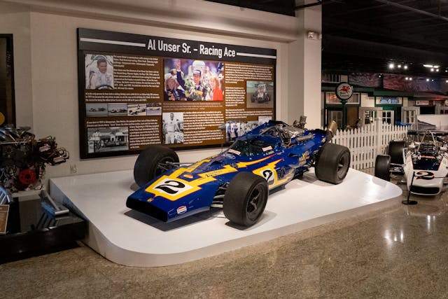 Race vehicles at the Museum of American Speed