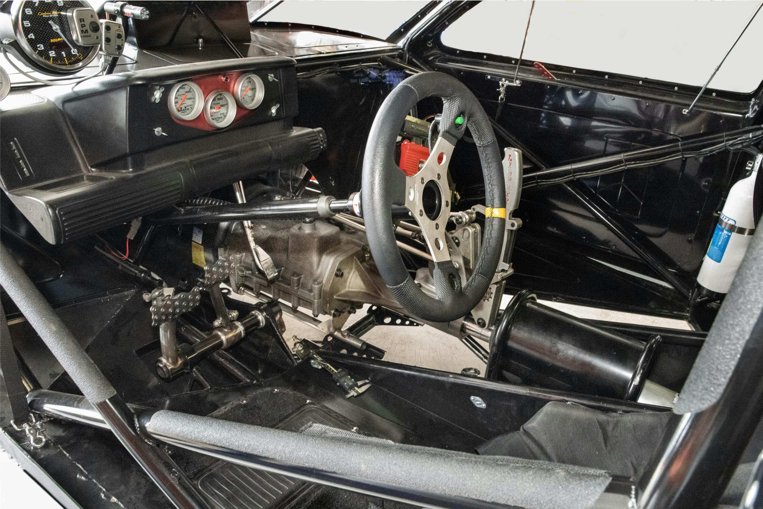 Kevin Lawrence drag racing car interior