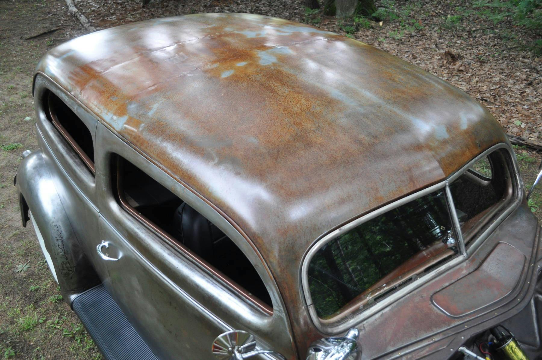 1937 Ford Model 78 Slantback Tudor Hot Rod roof patina