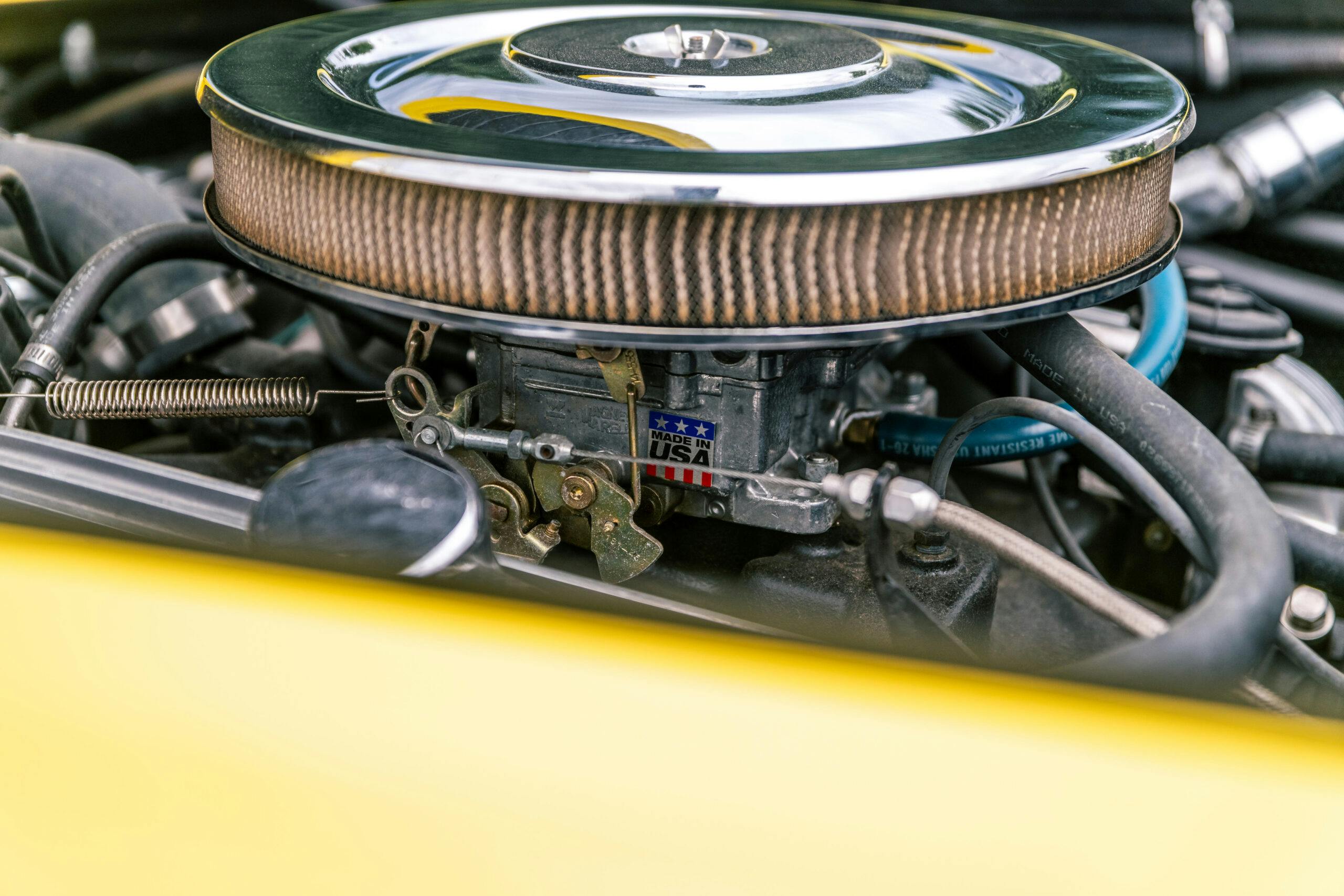 1965 Apollo GT engine filter carb closeup
