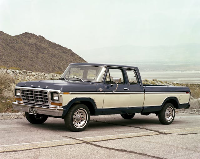 1979-Ford-F-150-Super-Cab-Styleside front three quarter