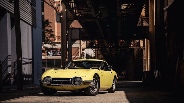 1967 Toyota 200 GT yellow front three quarter