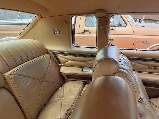 1976 Lincoln Continental Town Coupe interior rear seat