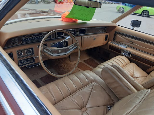 1976 Lincoln Continental Town Coupe interior front full