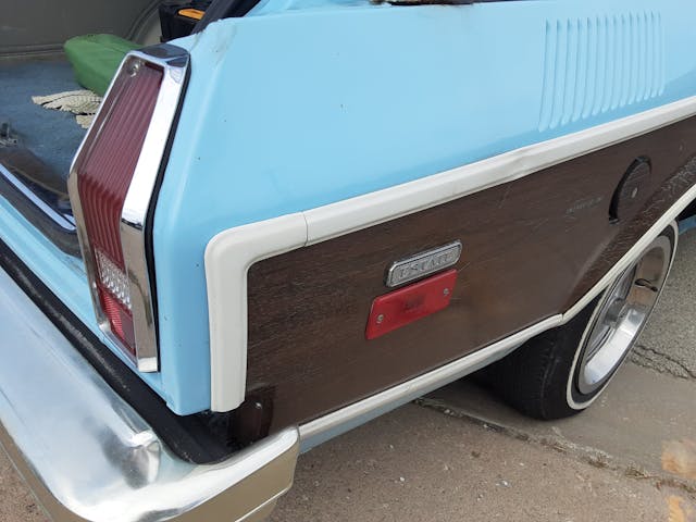 1977 Chevrolet Vega Estate two tone rear corner closeup