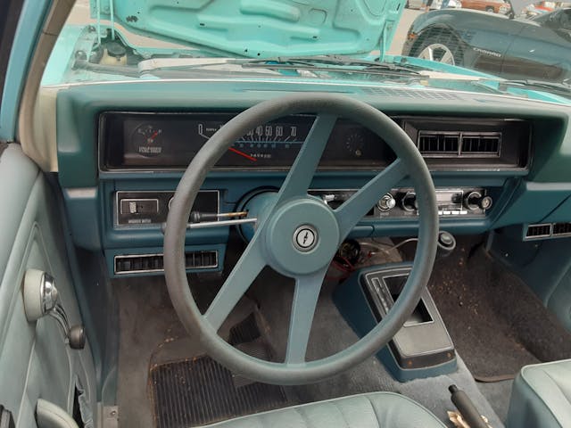 1977 Chevrolet Vega Estate interior driver wheel dash