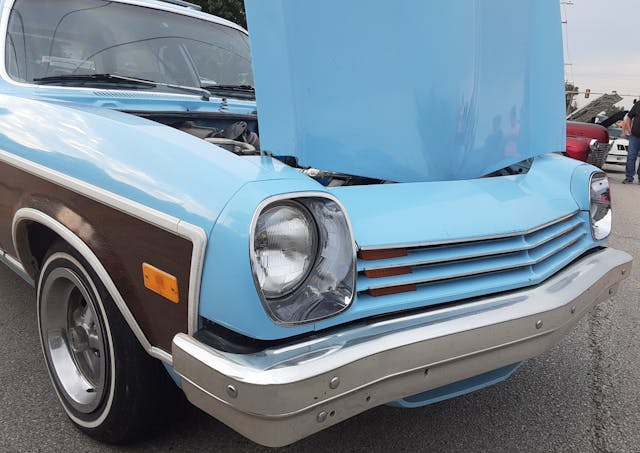 1977 Chevrolet Vega Estate front corner grille