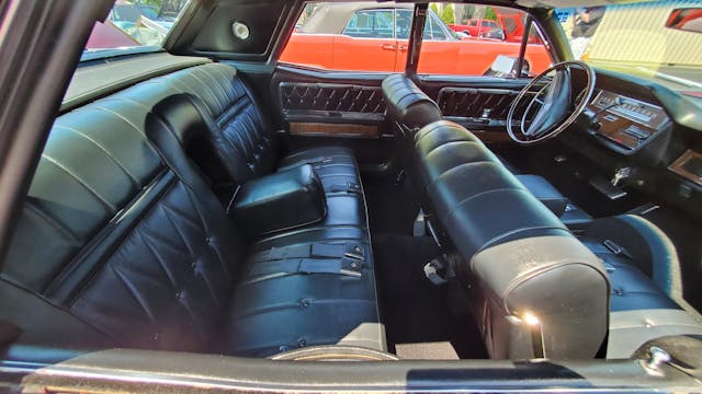 1968 Lincoln Continental interior rear seat