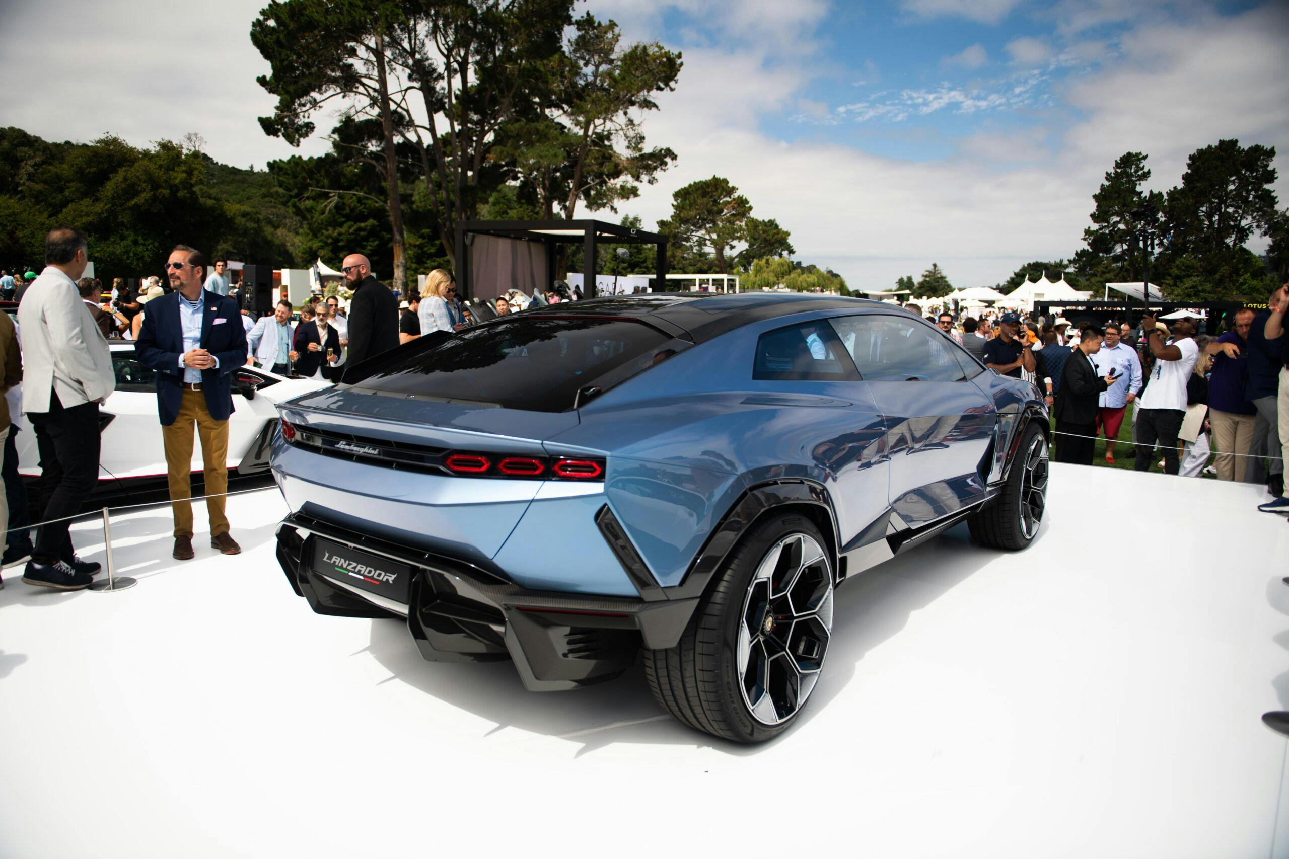 Lamborghini Lanzador all-electric ev GT pebble beach 2023