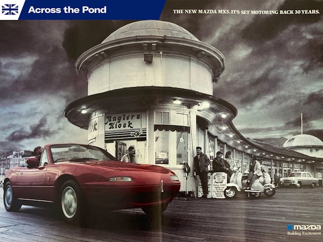 Across the Pond Miata-Ad-30-Years-set back campaign