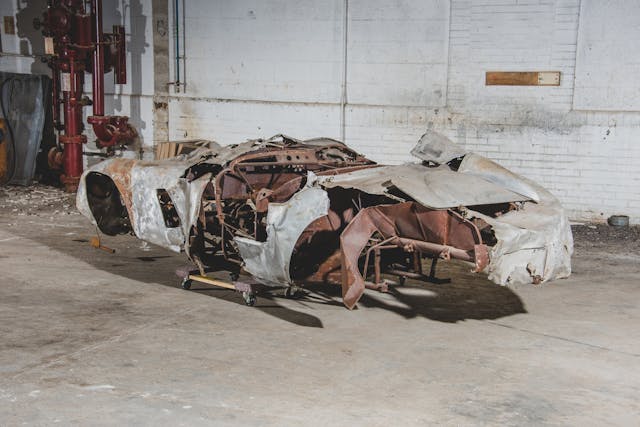 Even crashed and burnt, this barn-find Ferrari is worth millions