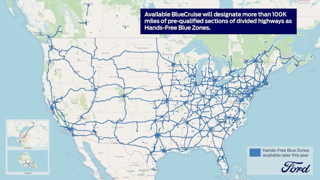 BlueCruise map network