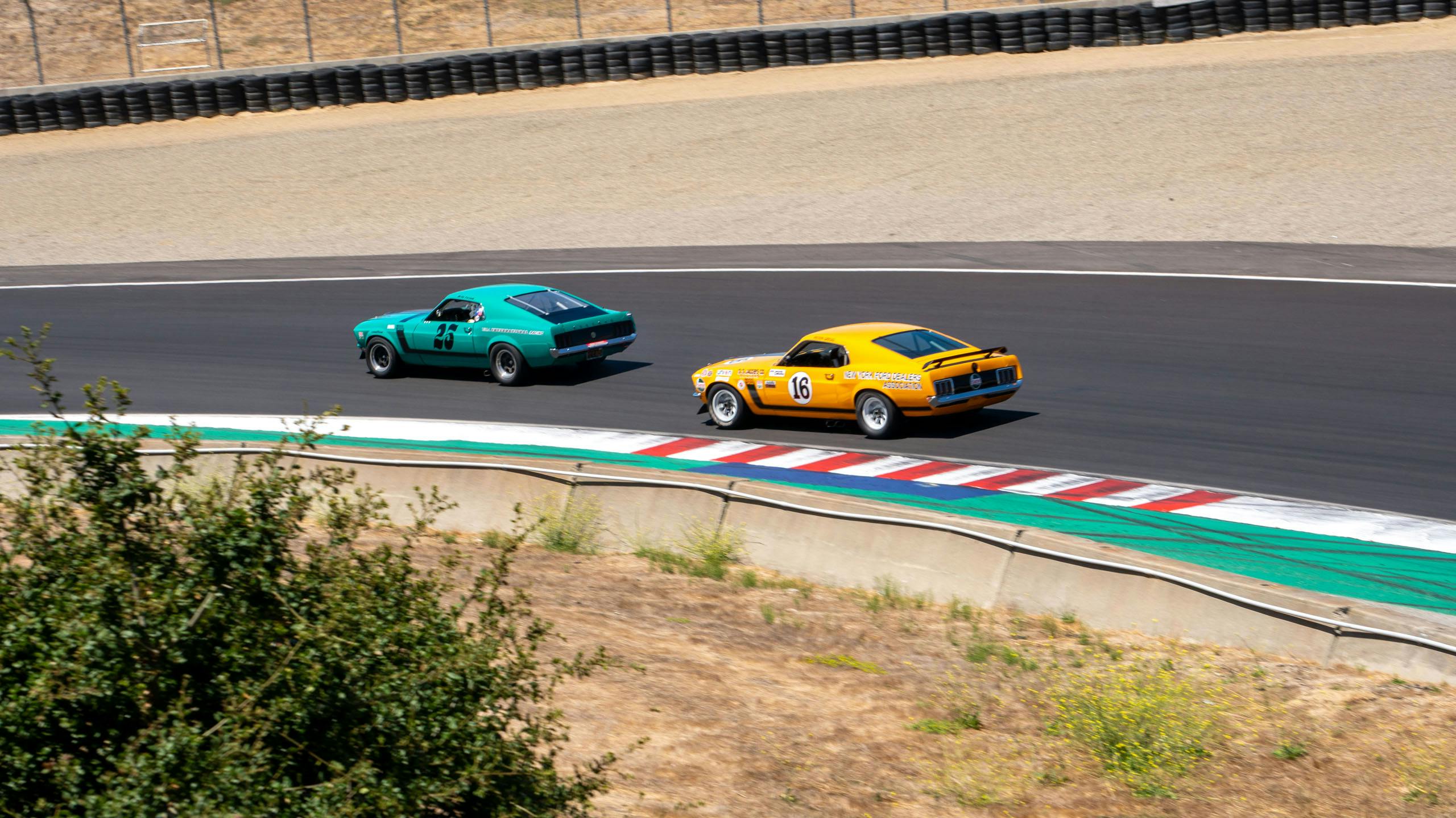 Monterey Historics 1966–72 Historic Trans Am Mustangs through Rainey Curve