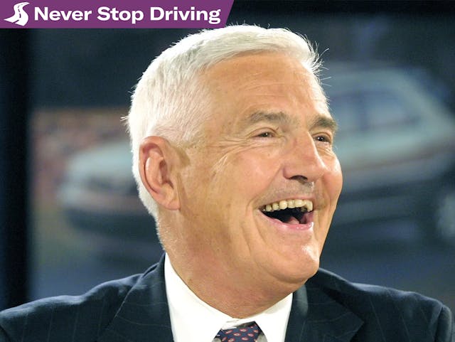 Never Stop Driving Bob Lutz in-Copy Bannered