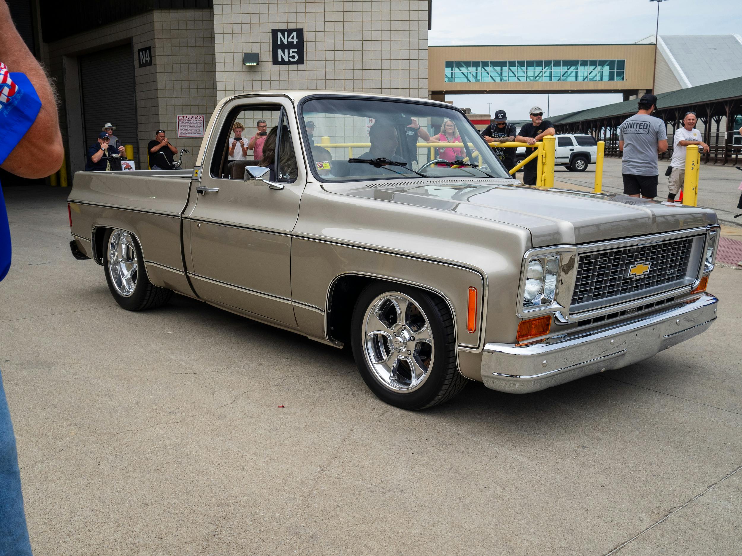 1977 Chevrolet C10 built by Harrison’s Rod & Custom giveaway front three quarter
