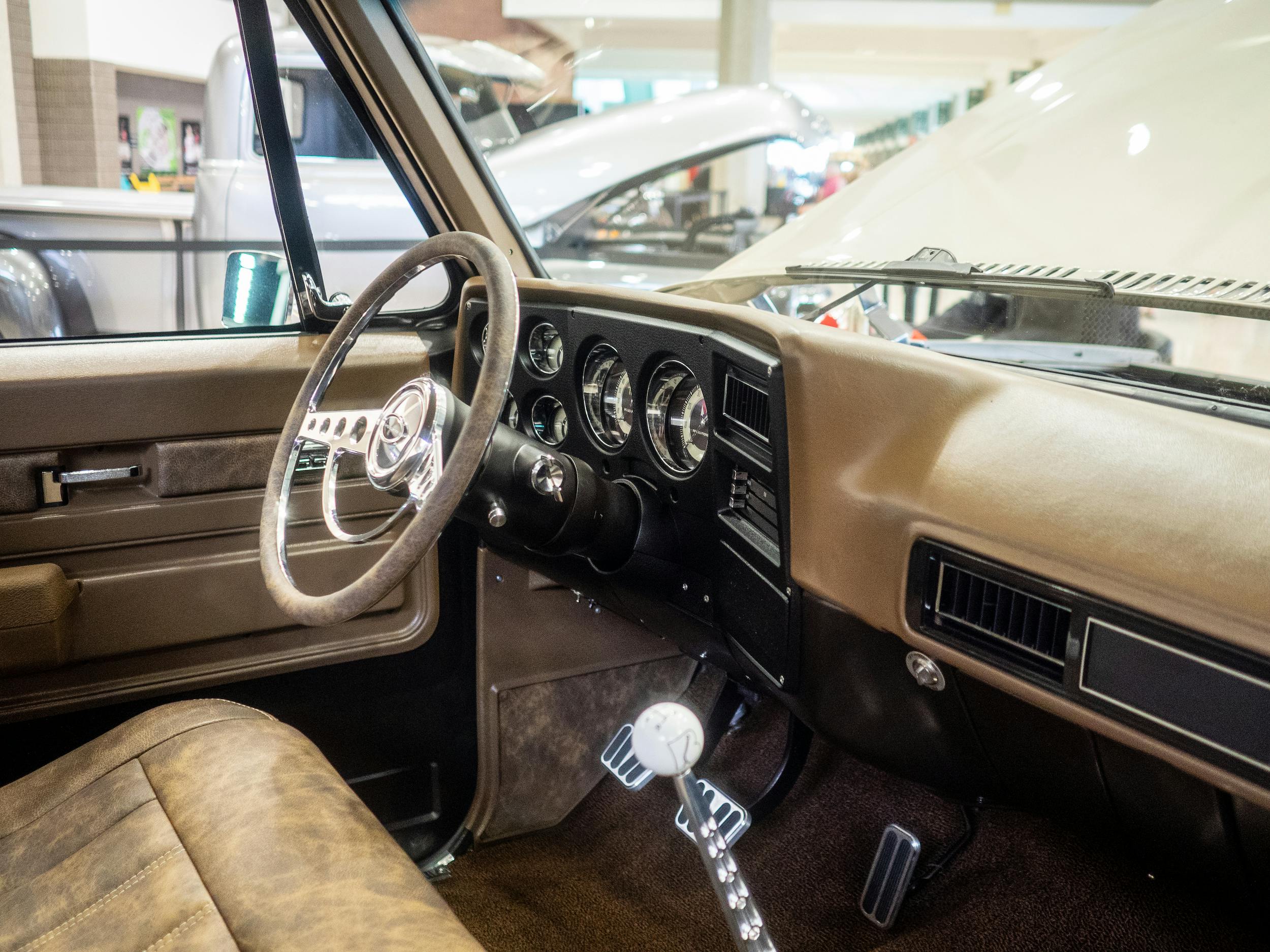 1977 Chevrolet C10 truck built by Harrison’s Rod & Custom giveaway interior