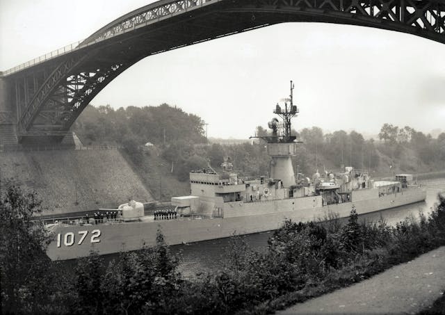 Original owner 240Z Carter Blakely passing thru Kiel canal