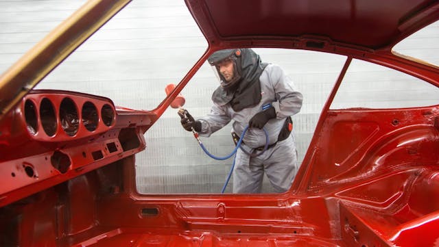 Oldest Porsche 911 restoration paint