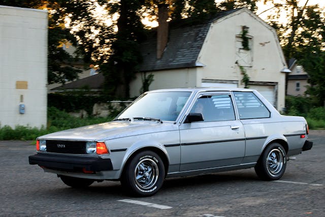 E70 Toyota Corolla front three quarter