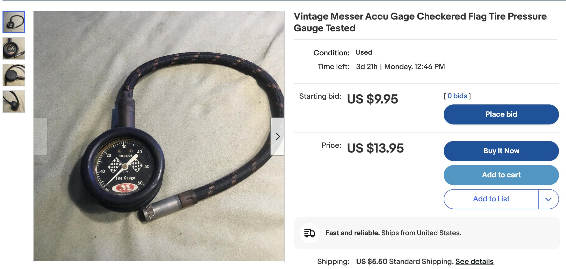 screenshot of messer tire pressure gauge