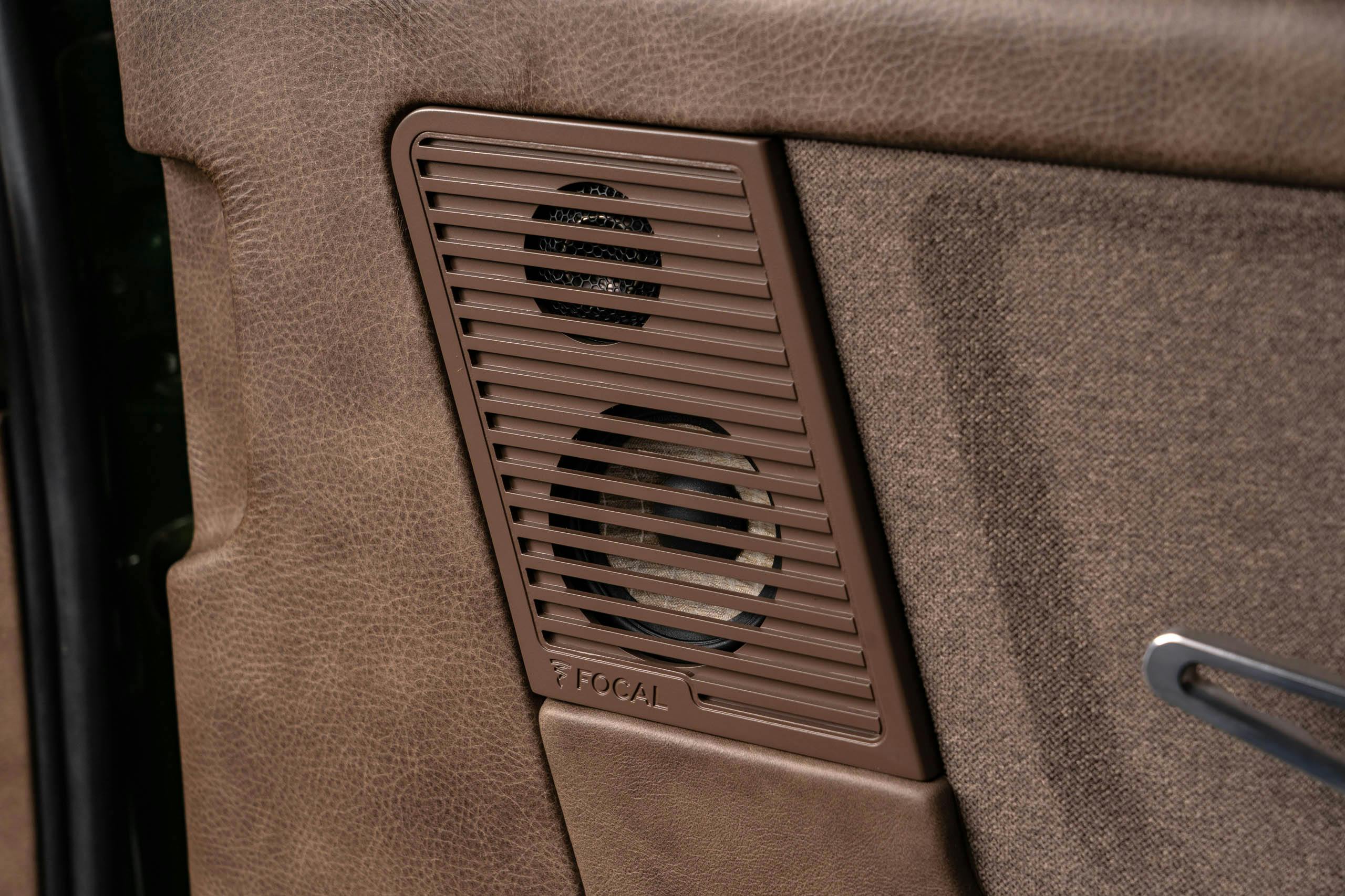 Velocity Modern Classics K5 Chevy Blazer restomod interior speaker grille detail