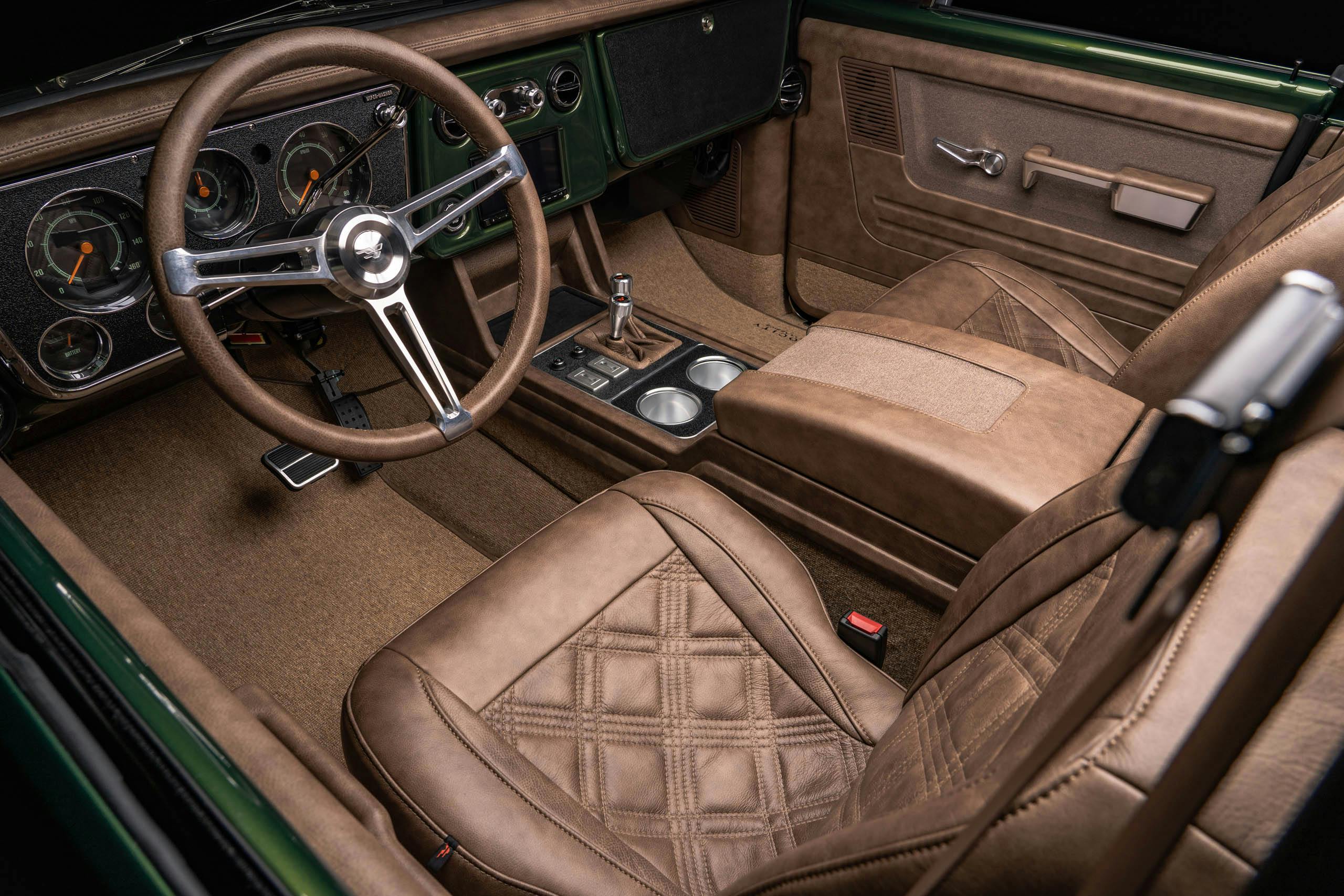 Velocity Modern Classics K5 Chevy Blazer restomod interior front cabin area