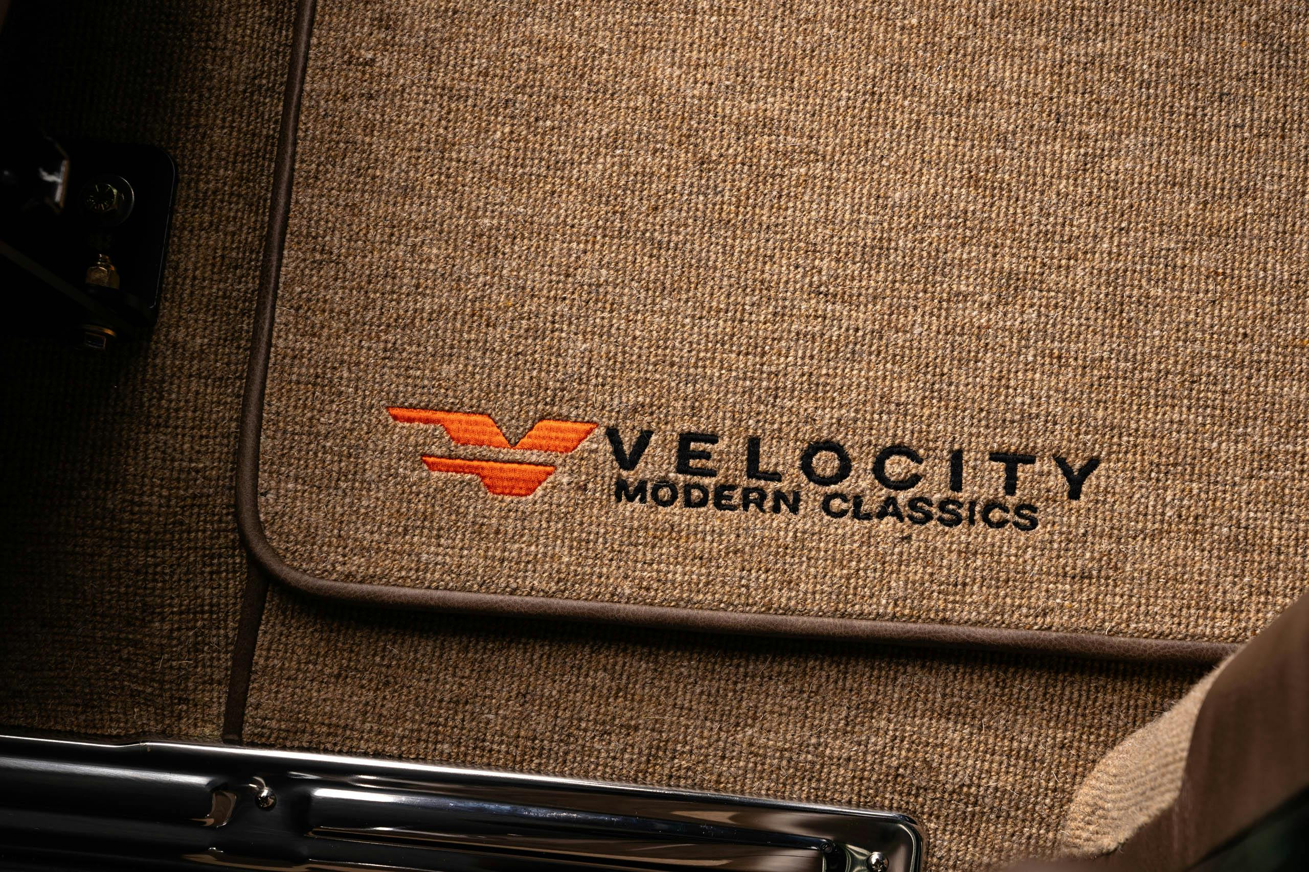 Velocity Modern Classics K5 Chevy Blazer restomod logo in floor mat
