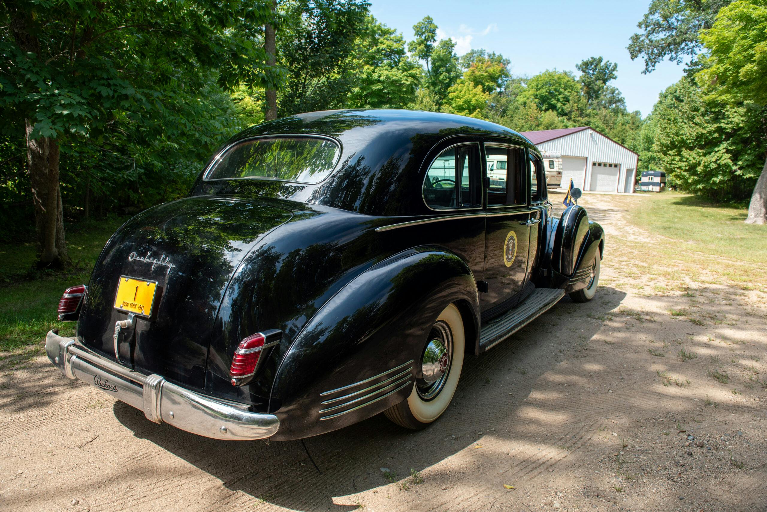 1941 Packard Super Eight One-Eighty Limo rear three quarter