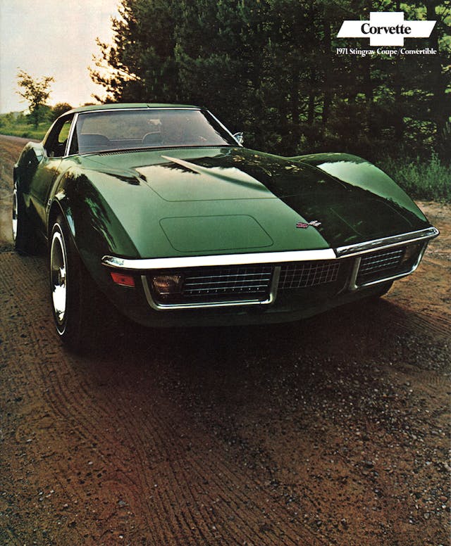 1971 Corvette Stingray vintage ad vertical