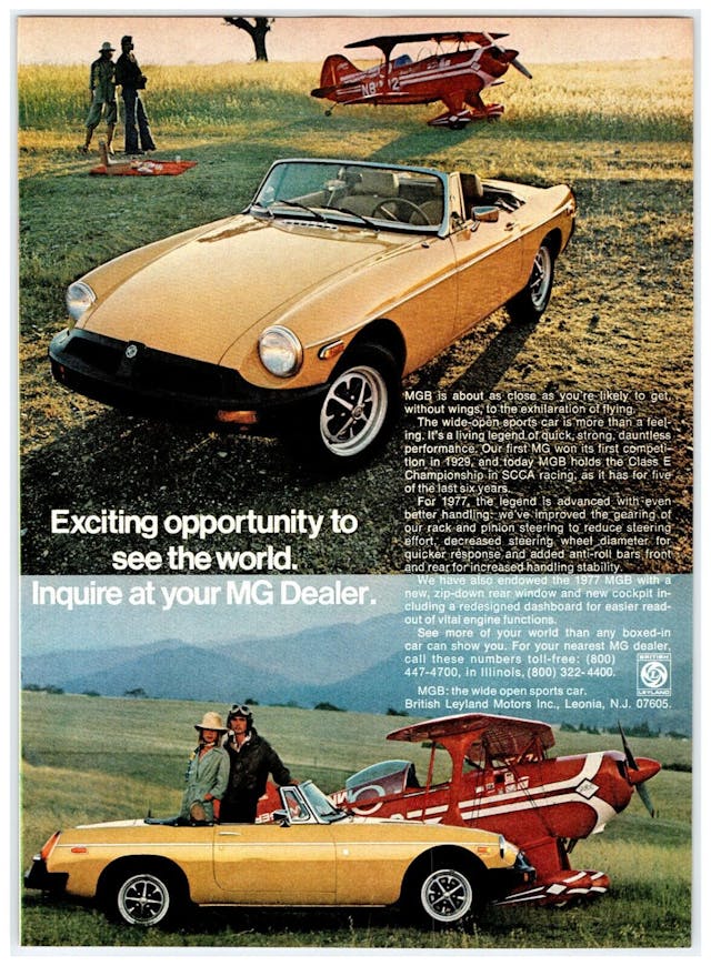 1977 MGB ad better version color