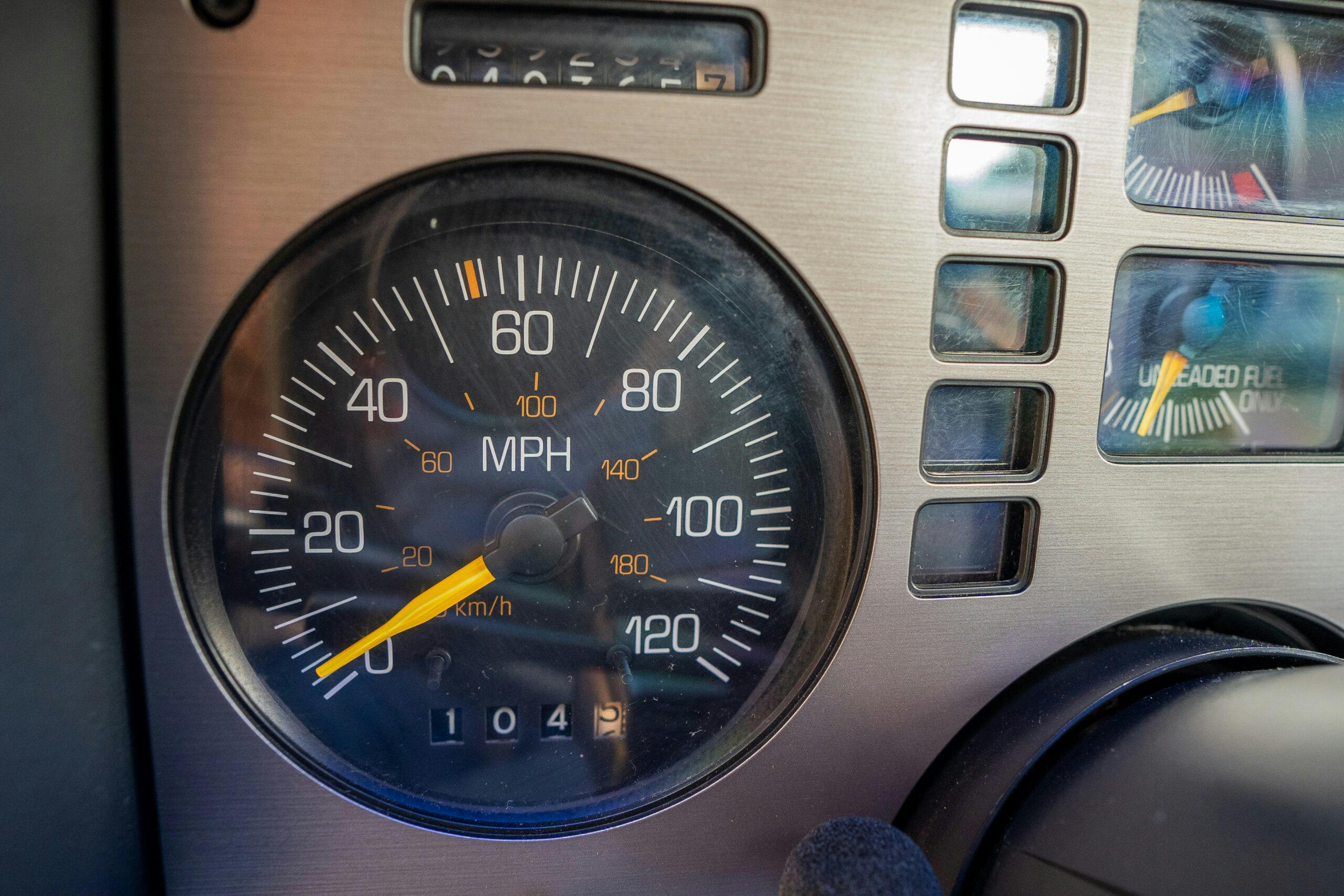 1986 Pontiac Fiero GT speedometer