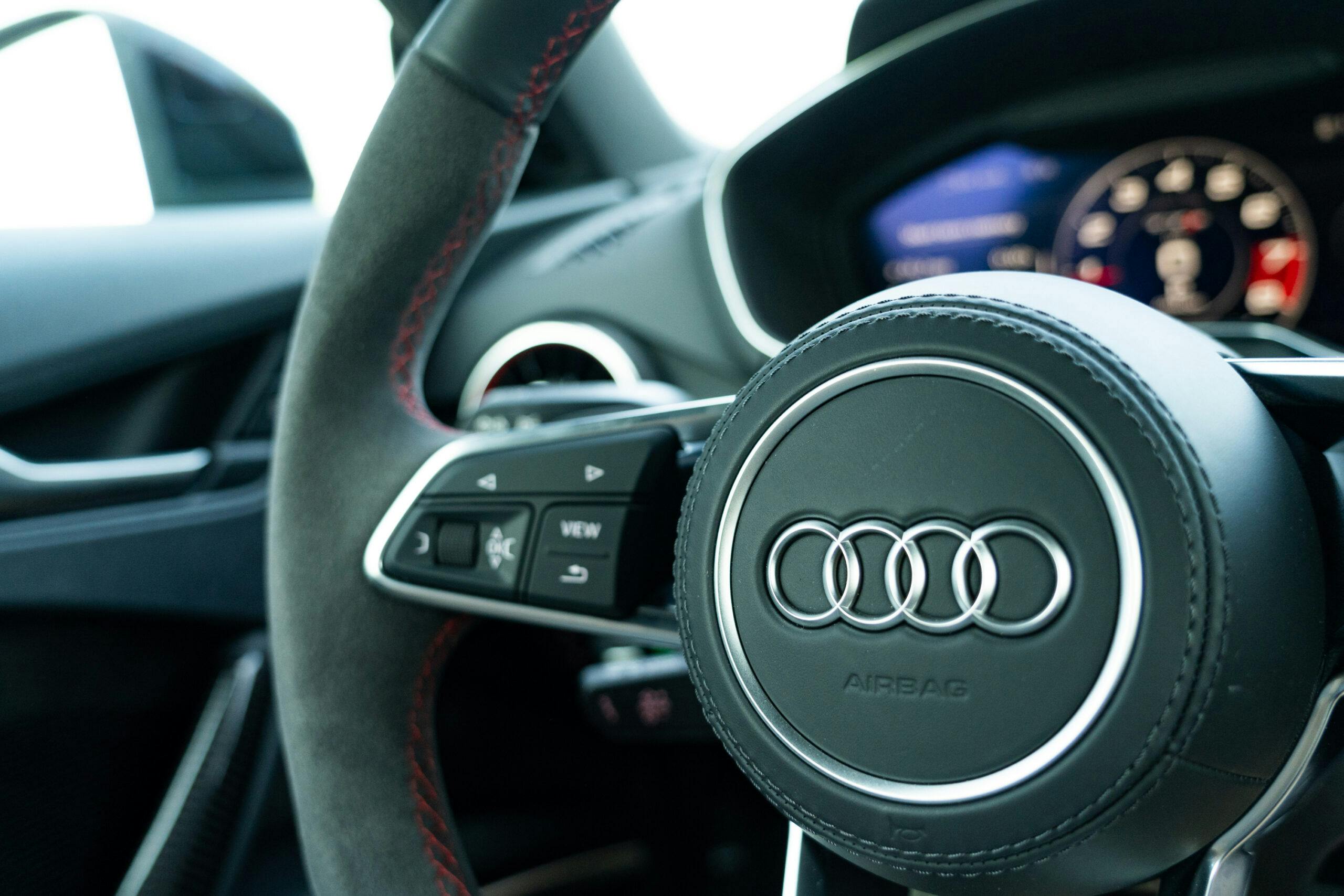 2023 Audi TT interior steering wheel rings detail
