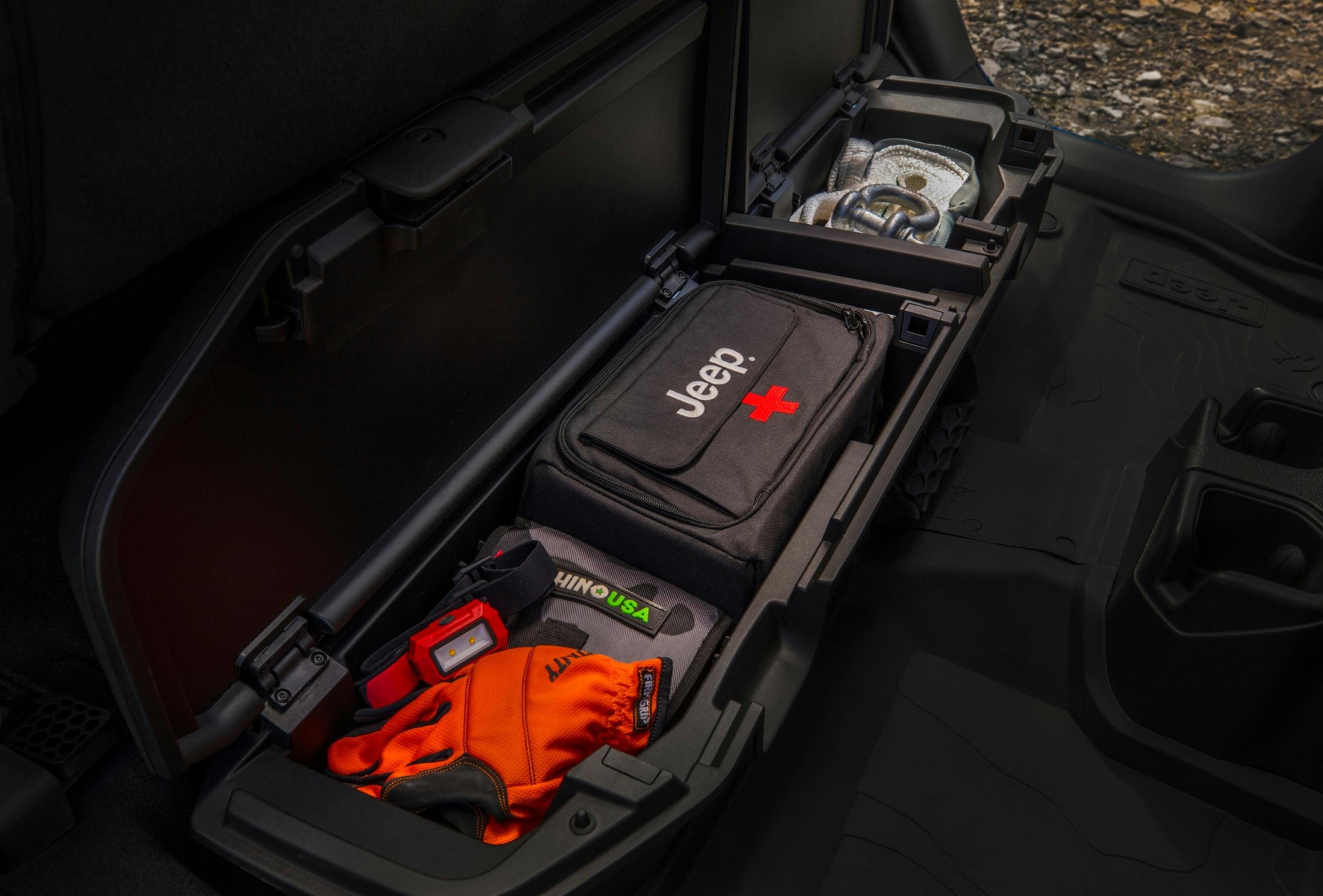 2024 Jeep Gladiator Mojave X medical kit emergency compartment