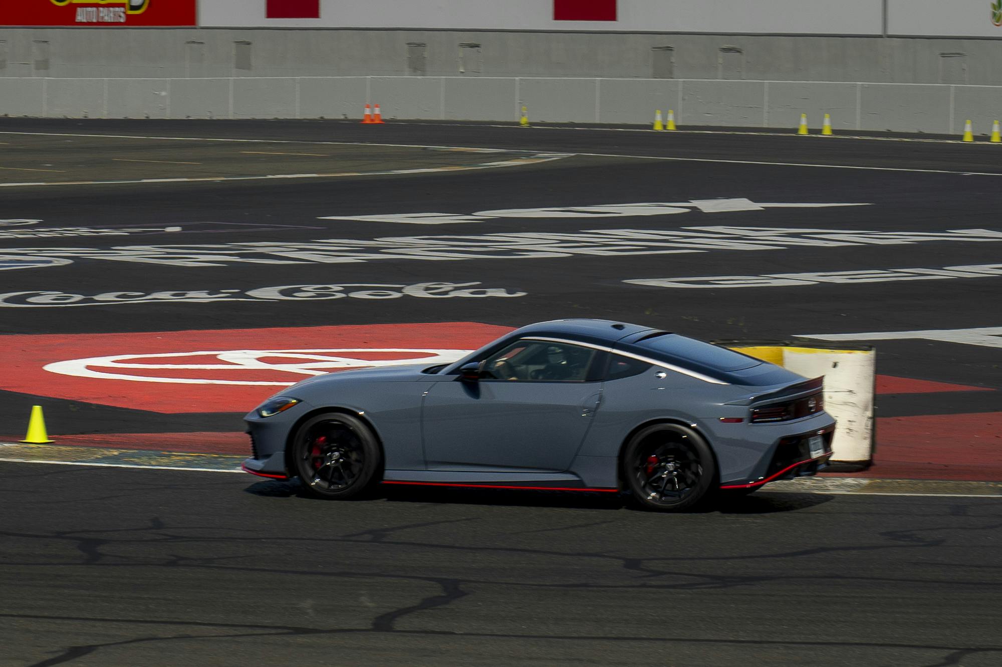 2024 nissan z nismo stealth gray side motion
