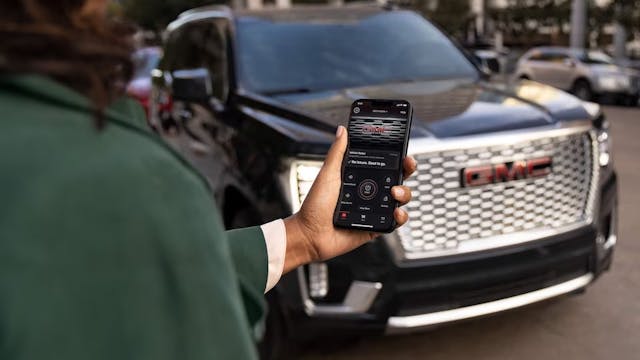 GMC connected services smartphone app