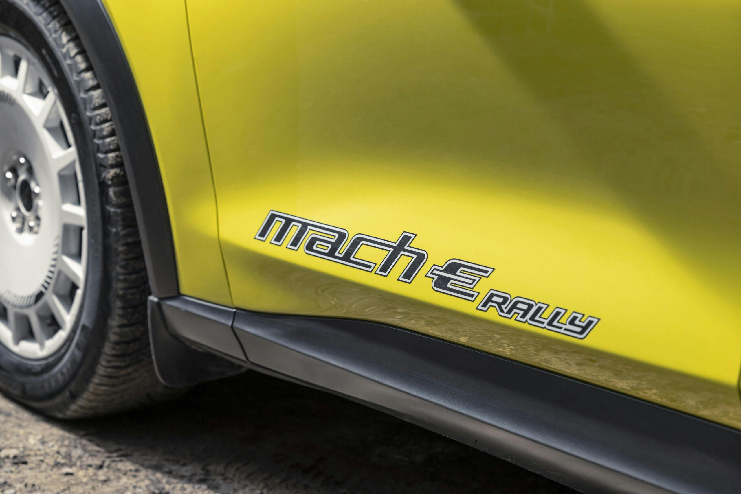 Mustang Mach E Rally lettering