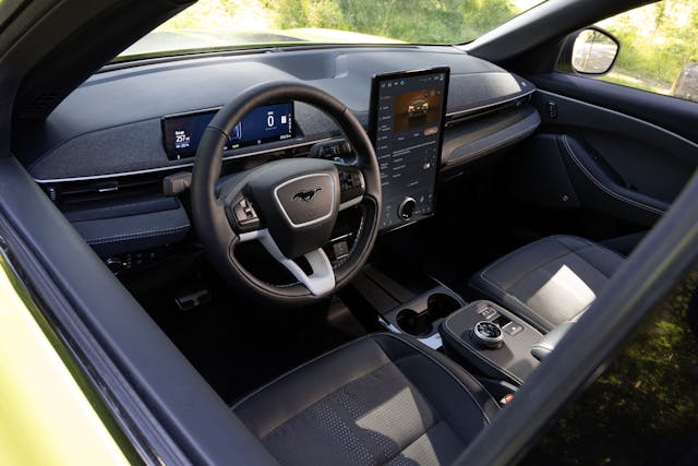 Mustang Mach E Rally interior front angle