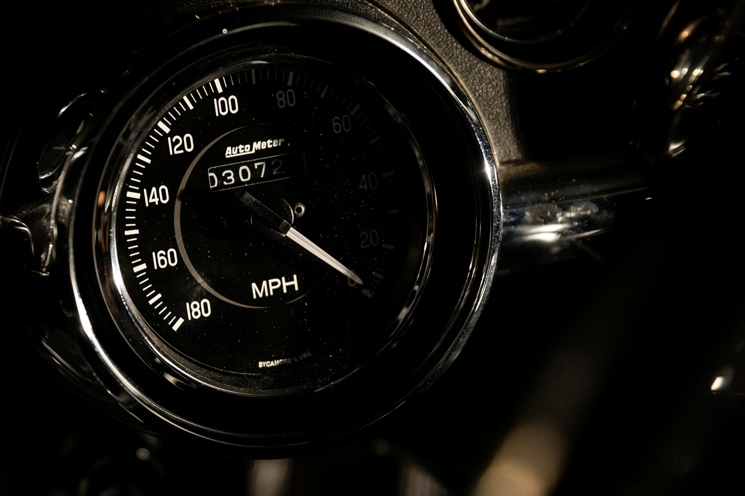 Crustang Ford Mustang Patina car speedometer