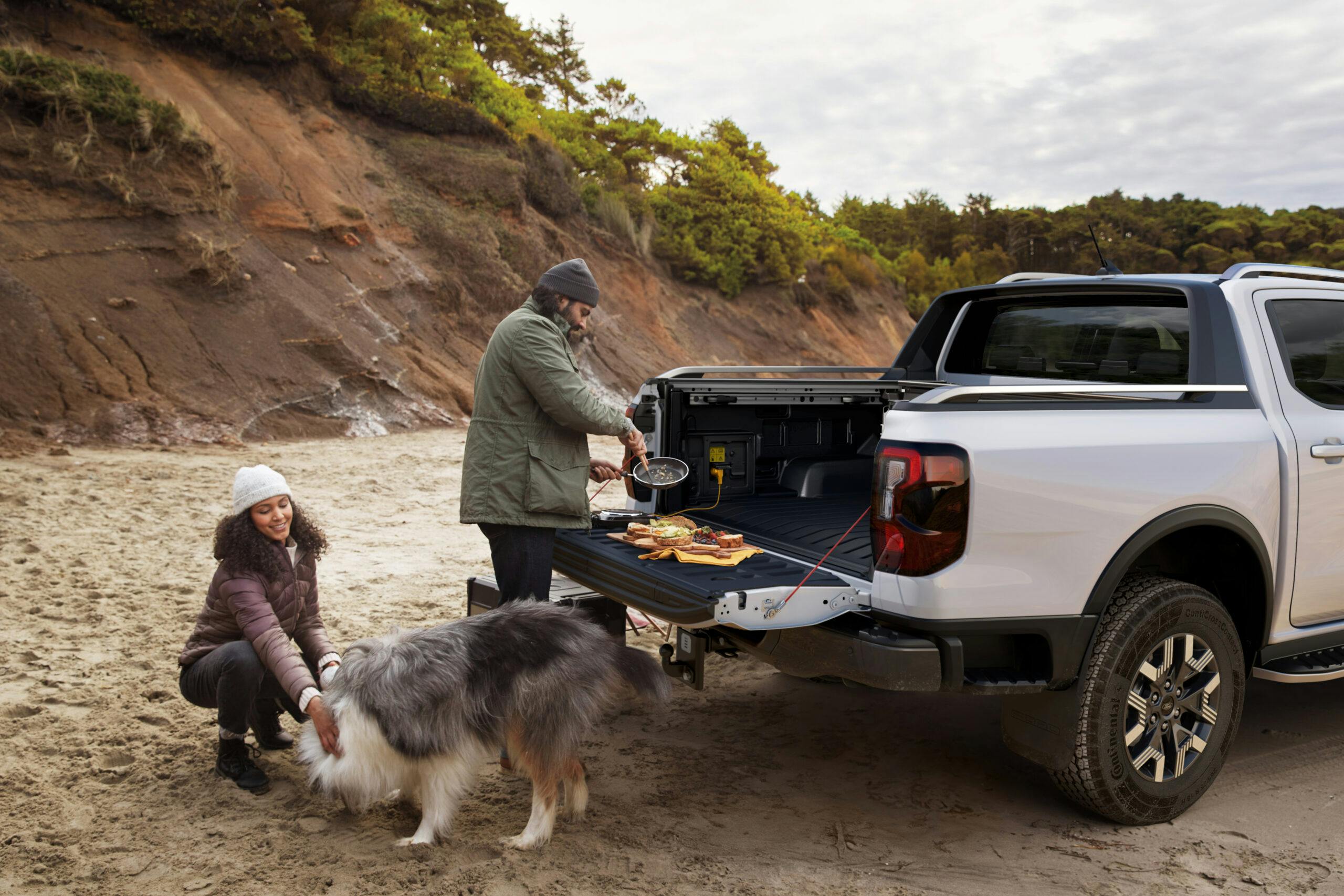 Ford Ranger Plug-in Hybrid tailgate camp cook