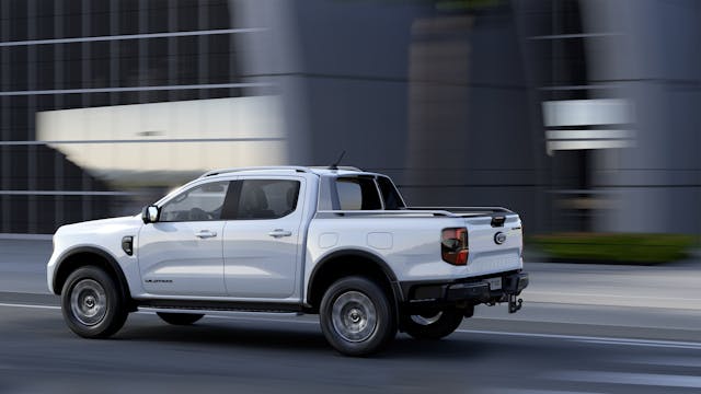 Ford Ranger Plug-in Hybrid rear three quarter action