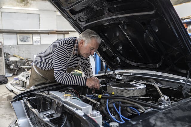 engine timing adjustment car restoration shop
