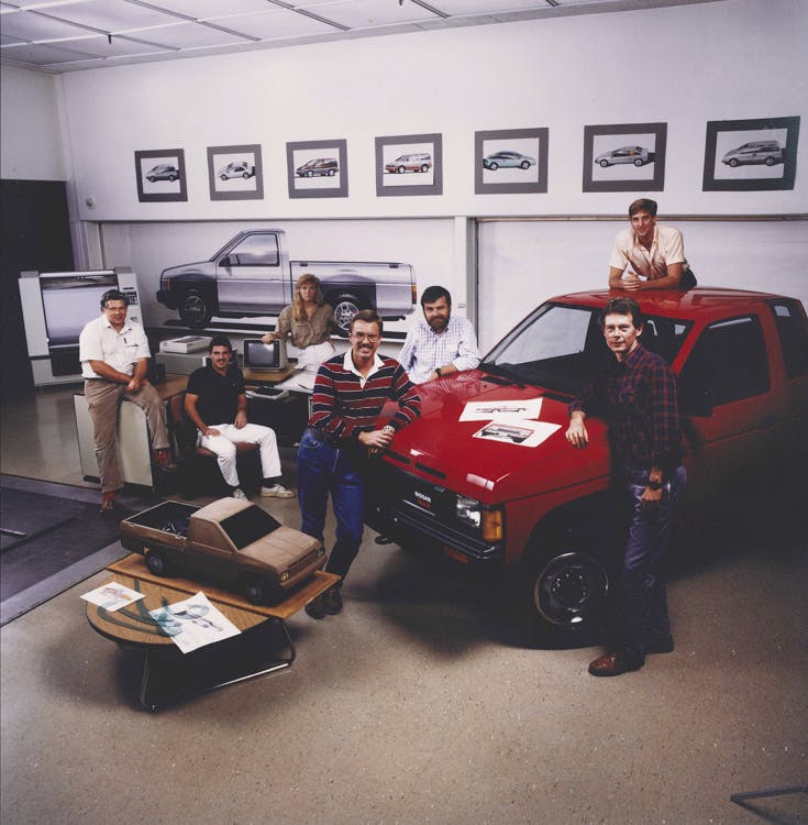 Nissan Hardbody design team vintage compact truck 1990