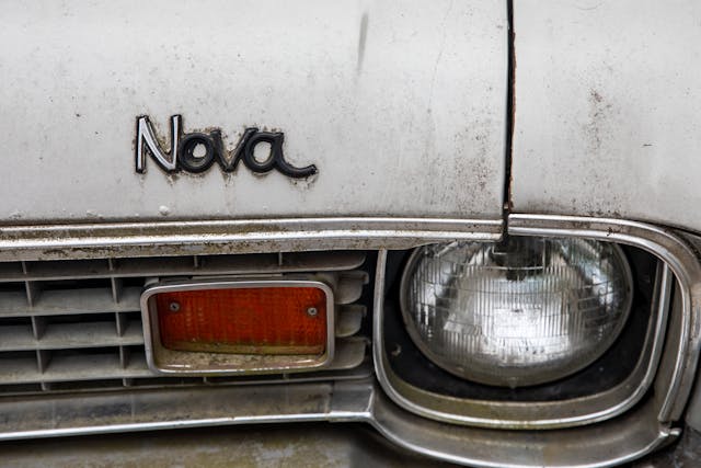 Vintage classic car Nova patina