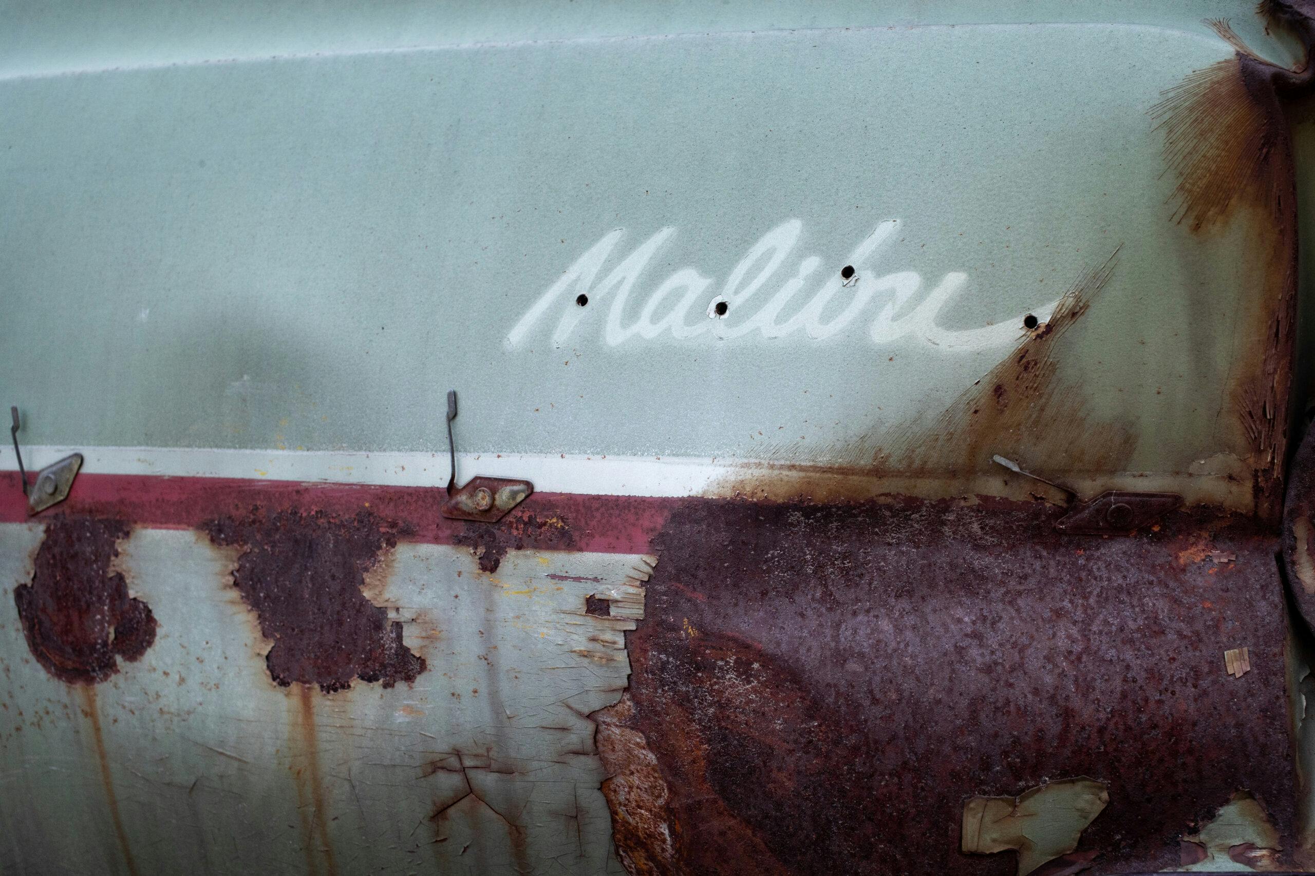 Vintage classic car patina Malibu