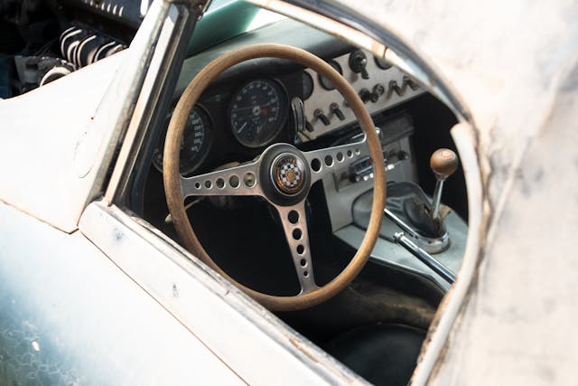 Patina Jaguar interior steering wheel