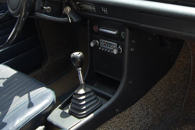 vintage car interior stick shifter