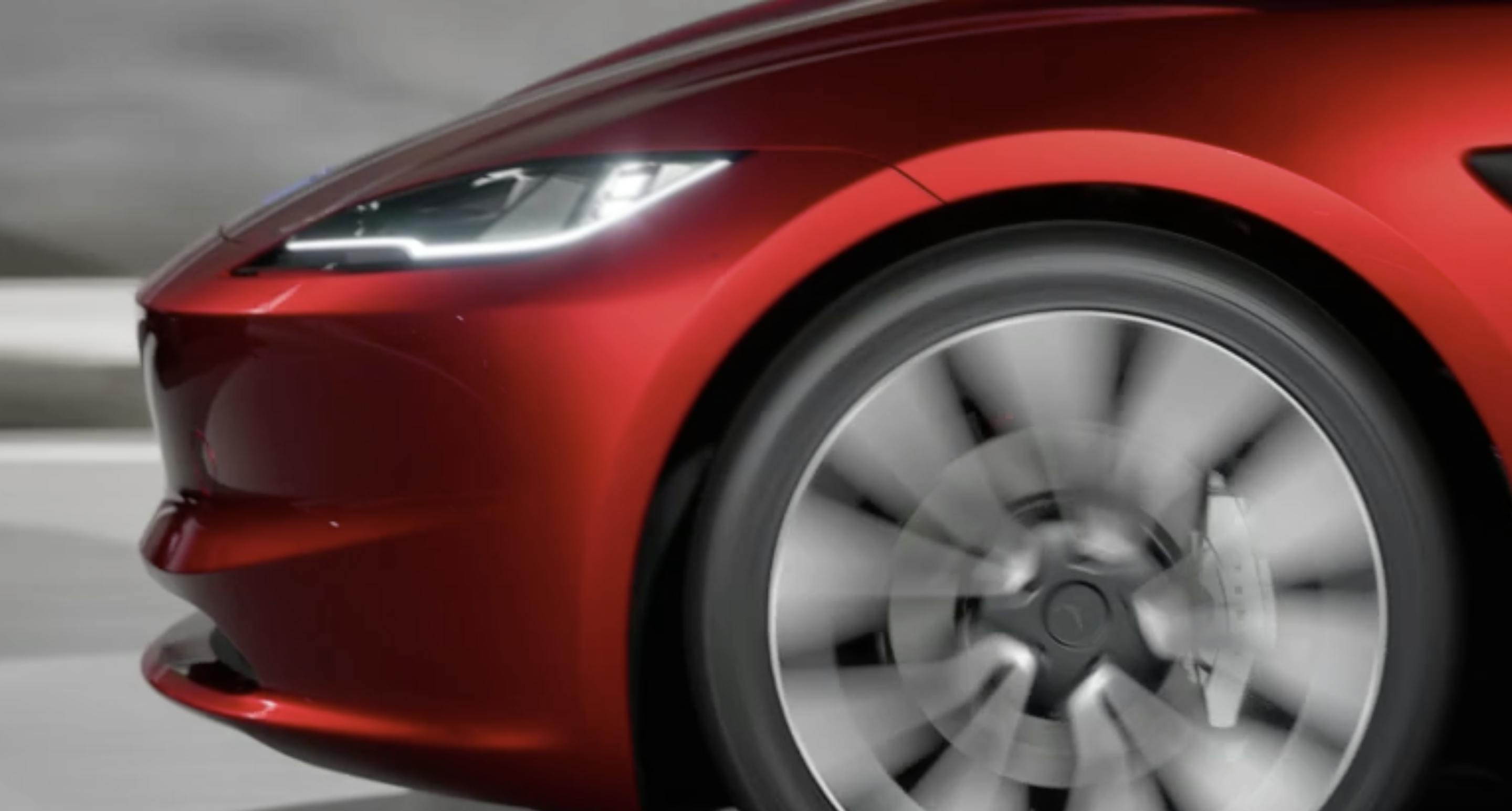 Tesla Model 3 Redesign EU Model front end side