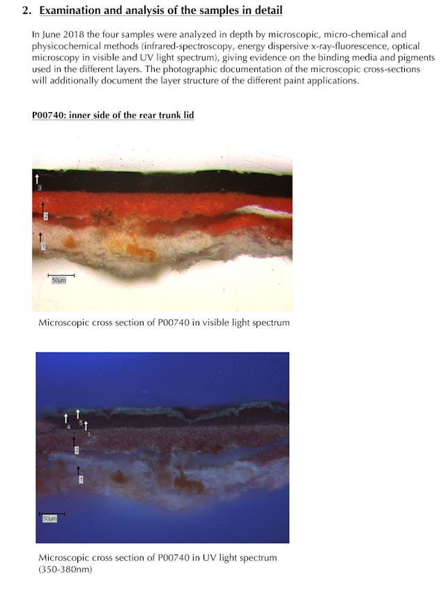 paint sample analysis